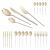 Cutlery set 24 pieces, set of 6, with shiny gold cream Berlinger Haus BH 3070 130440234