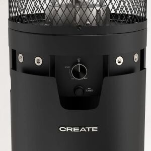 Gáz teraszfűtő, CREATE, Kör alakú kandalló, 8000 W, fekete