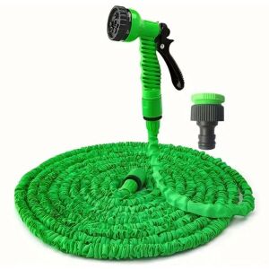 Furtun extensibil verde pentru gradina cu pistol de udare cu 7 pozitii si accesorii - Irigare
