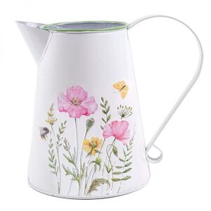 Pipacs és mezei virágos bádog kiöntő - 19x16,5 cm 130452314 - Kancsó