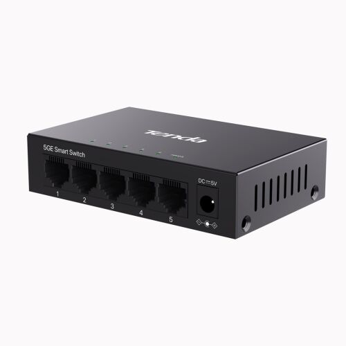 Tenda TEG2205D 5-Port Gigabit Managed Switch Schräge Ansicht