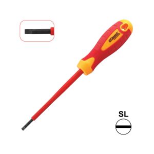 Șurubelniță izolată plată Commel SL 3,5x100mm 1000V - Șurubelnițe