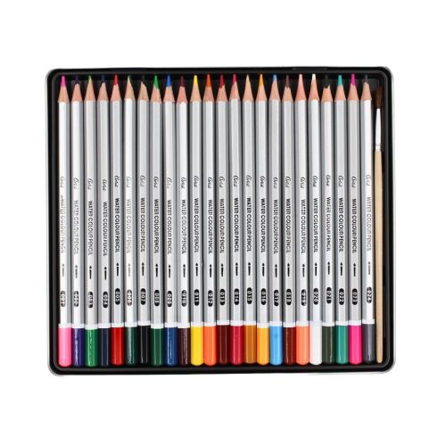 Künstler-Aquarellstifte-Set – 24 Farben in Metallbox | Aquarellstifte 135911694