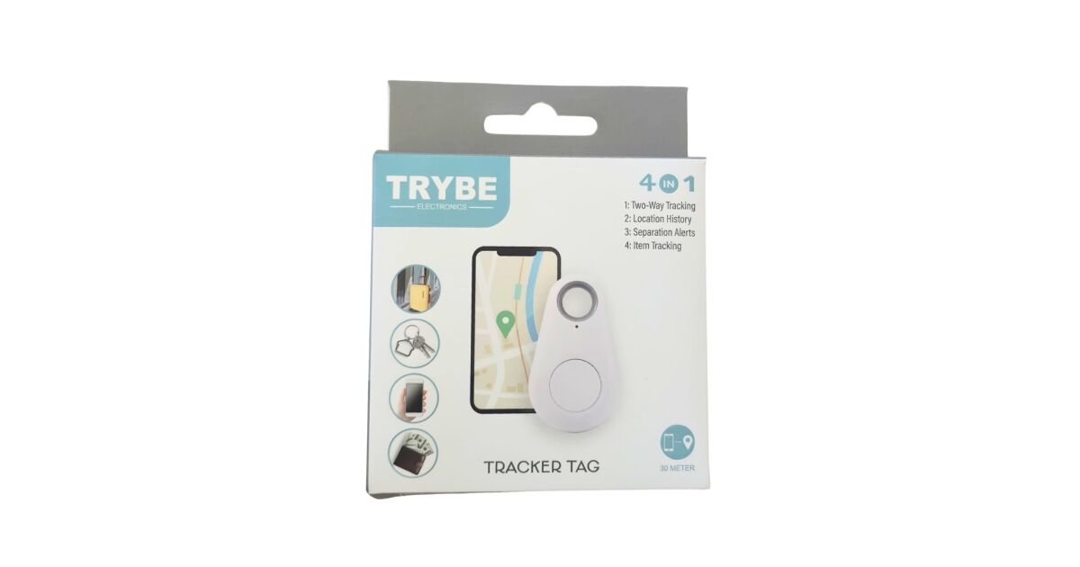TRYBE Tracker Tag 4 v 1 inteligentné lokalizačné zariadenie – Bluetooth, upozornenia proti strate, história polohy, 30 m 135911427