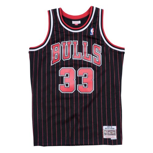 Mitchell & ness chicago bulls scottie pippen 95-96' #33 alt. swingman 2.0 jersey kosárlabda mez fekete/piros l 130462964