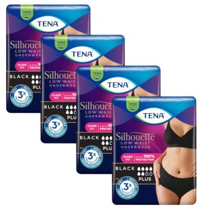 Tena Silhouette Plus дамско бельо за инконтиненция с ниска талия - M 4x12pcs #black 130487850