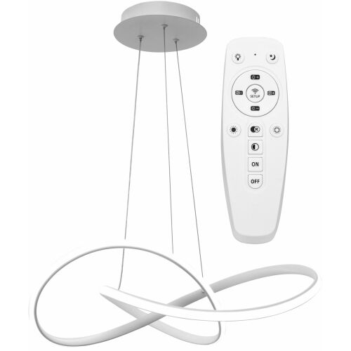 Moderné stropné svietidlo Ring LED + diaľkové ovládanie APP396-CP White 130511978