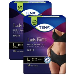 Tena Lady Pants Plus Noir Бельо за инконтиненция с повдигната талия L 2x8pcs #black