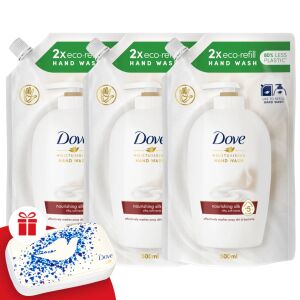 Dove Liquid Soap Refill Silk 3x500ml + Gift Manicure Set 130491726