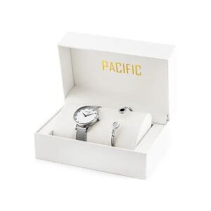 Női ezüst színű quartz karóra fém szíjjal, ajándék karkötővel díszdobozban 130492298 - Női kiegészítő