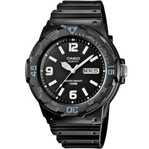 Casio MRW-200H-1B2 Schwarze Herrenuhr mit Quarzwerk und 100 m Wasserdichtigkeit