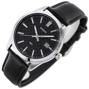 Casio MTP-VD03L-1A férfi karóra, bőrszíj, fekete-számlap, 42 mm 130493774 - Casio