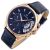 Tommy Hilfiger Baker férfi karóra 44 mm, rózsaarany tok, kék bőrszíj 130493823
