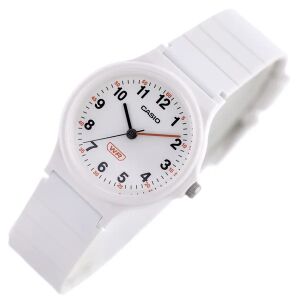 Casio LQ-24B-7BDF női fehér műanyag karóra, ferde nézet - Casio