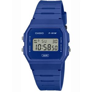 Casio F-91WB-2A1DF kék digitális óra közelről - Casio