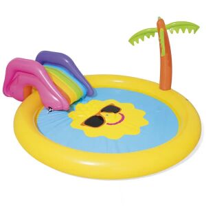 Bestway Aufblasbares Pool-Spielcenter mit Rutsche und Palme - Bestway