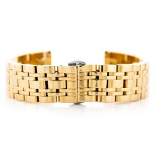 Aranyszínű, 20 mm-es rozsdamentes acél óraszíj pillangócsattal (184 mm) 130494807 - Okosóra szíj