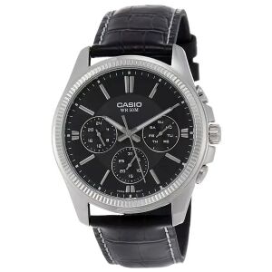 Pánske hodinky Casio MTP-1375L-1A, kožený remienok, čierny ciferník, WR50 130494836 - Casio