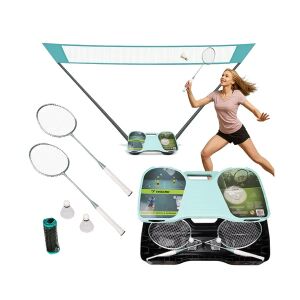 Trizand tollaslabda szett, 4in1, hálóval, 2 db ütővel, tollaslabdával, táskával, hordozható, 285x155 cm 130495094 - Rachete de badminton, mingi si echipamente