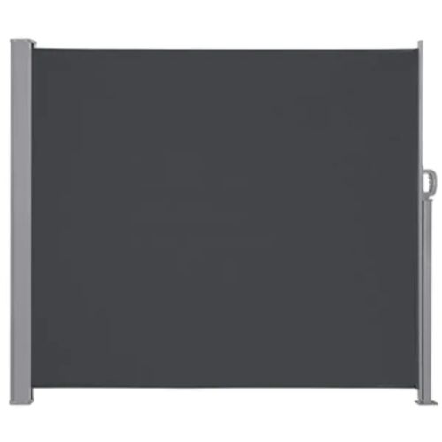 Dunkelgraue ausziehbare Seitenmarkise für Terrassenschutz