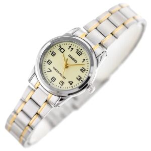 Casio LTP-V001SG-9B damski zegarek na rękę złoto-srebrny stal, kwarcowy, WR30, 25 mm 130496023 - Dla kobiet