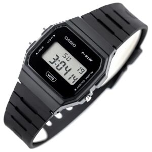 Casio F-91WB-1ADF férfi digitális karóra, 100 m vízálló, LED