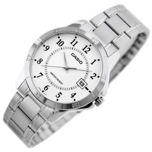 Casio MTP-V004D-7B rozsdamentes acél férfi karóra dátumkijelzéssel - Casio
