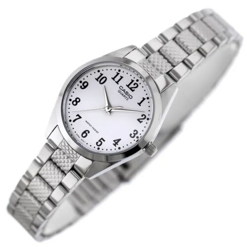 Casio LTP-1274D-7B női ezüst rozsdamentes acél karóra fehér számlappal - Casio
