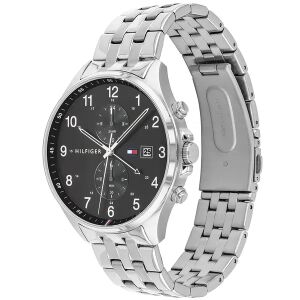 Tommy Hilfiger West Férfi Karóra - 44mm, Rozsdamentes Acél Szíj, Fekete Számlap 130497409 - Férfi óra