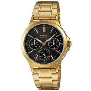 Casio LTP-V300G-1AUDF Damenuhr, goldener Edelstahl, Quarz, 33 mm 130497435 - Casio