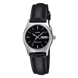 Casio LTP-V006L-1B2 női klasszikus fekete számlapos karóra - Casio