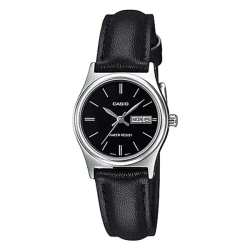Casio LTP-V006L-1B2 női klasszikus fekete számlapos karóra