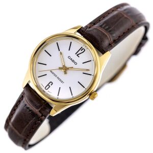 Casio LTP-V005GL-7B női karóra bőrszíjjal, ferde nézet - Casio