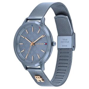 Tommy Hilfiger Iris 1782589 Női Karóra - Kék Mesh szíj, Rózsaarany index 130499117 - Női kiegészítő