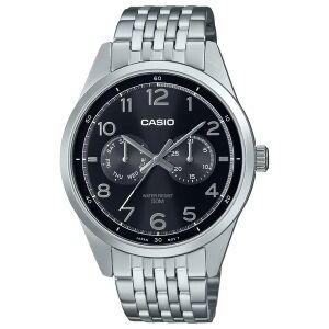 Casio MTP-E340D-1A férfi karóra, rozsdamentes acél, fekete számlap, WR50 130499740 - Casio