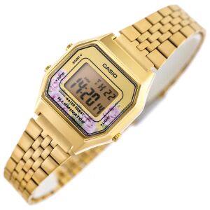 Casio LA680WGA-4C damski zegarek cyfrowy, złoty, stal szlachetna, WR30 130499932 - Dla kobiet