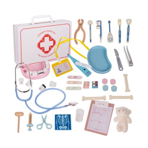 Kruzzel Arztkoffer Spielset aus Holz mit Zubehör