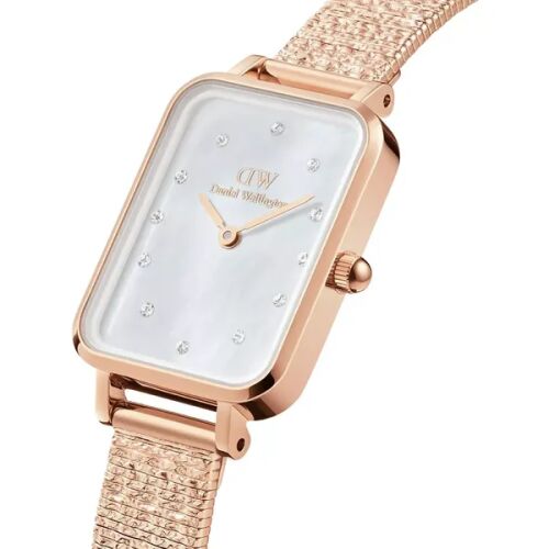 Daniel Wellington Quadro Lumine rózsaarany női karóra Pressed Piano szíjjal - Női óra