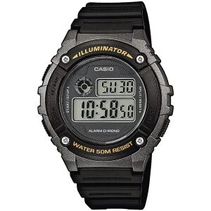Casio W-216H-1BVDF fekete digitális sportóra elölnézet - Casio