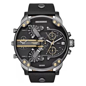 Diesel Mr. Daddy 2.0 DZ7348 muški sat s crnim kožnim remenom - Za frajera