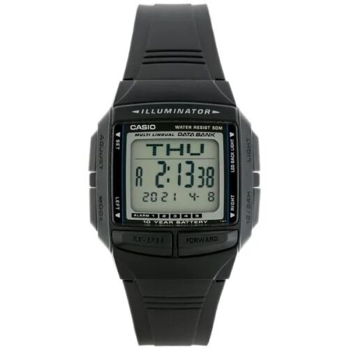 Casio Vintage DB-36-1AVCR Schwarze Digitaluhr Vorderansicht