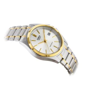 Ceas quartz bărbătesc Casio MTP-1183G-7A argintiu și auriu pe fundal alb - Casio