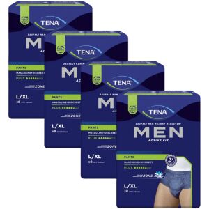 Tena Мъжки панталони Active Fit Plus бельо за инконтиненция L/XL 4x8pcs #тъмно синьо 130492004