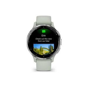 Garmin Venu 3S pametni sat kadulje zelene boje sa srebrnim okvirom koji prikazuje obavijest o poruci - Garmin Pametni sat