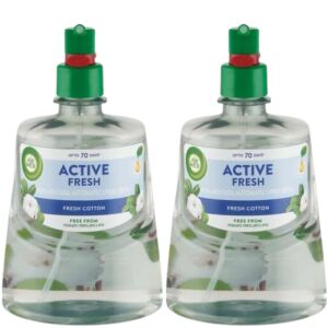 Két Air Wick Active Fresh Friss Pamut automata légfrissítő utántöltő. - Air Wick Automata légfrissítő