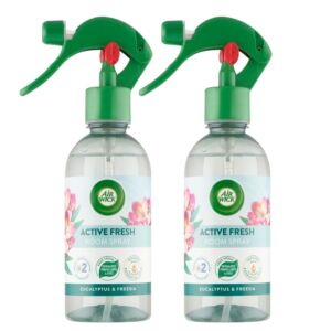 Two bottles of Air Wick Active Fresh Eucalyptus & Freesia Room Spray - Cleaning