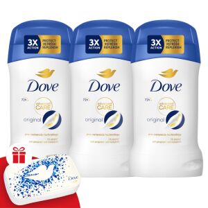 Dove Advanced Care Original Antiperspirant dámske pero 3x50ml + darčeková manikúrová sada 130508478