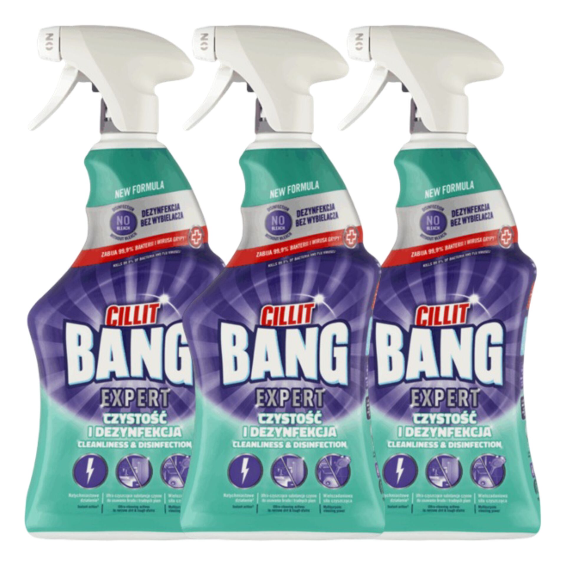 E-shop Cillit Bang Expert čistiaci a dezinfekčný sprej bez chlóru 3x750ml