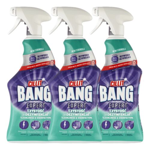Cillit Bang Expert Spray dezinfectant, 3 sticle