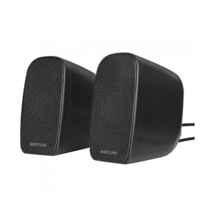 Astrum SU170 fekete 2.0 csatornás 3,5MM multimédia hangszóró USB-s áramellátással, hangerőszabályozóval, prémium hangzással 2 X 3W 130511459 - Astrum